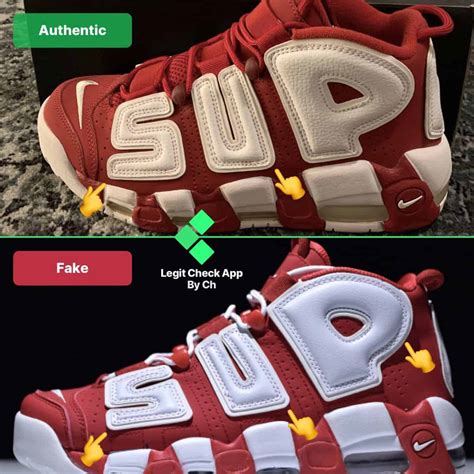 nike x supreme uptempo real vs fake|real vs false supreme shoes.